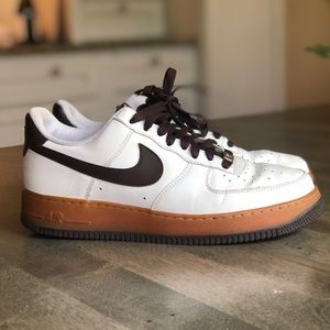 Air Force 1 ‘82 HTF White Dark brown men sz 9